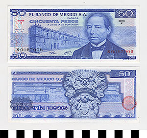 Thumbnail of Bank Note: Mexico, 50 Pesos (1992.23.1118I)