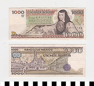 Thumbnail of Bank Note: Mexico, 1,000 Pesos (1992.23.1124)