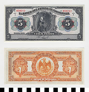 Thumbnail of Bank Note: Mexico, 5 Pesos (1992.23.1132)