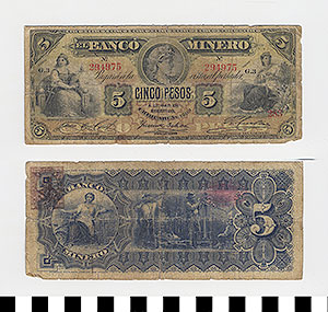 Thumbnail of Bank Note: Mexico, 5 Pesos (1992.23.1136)