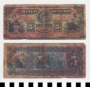 Thumbnail of Bank Note: Mexico, 5 Pesos (1992.23.1142)
