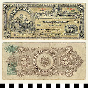 Thumbnail of Bank Note: Mexico, 5 Pesos (1992.23.1155)