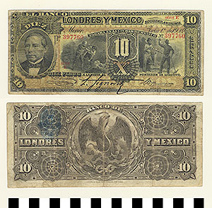 Thumbnail of Bank Note: Mexico, 10 Pesos (1992.23.1164)