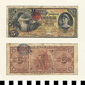 Thumbnail of Bank Note: Mexico, 5 Pesos (1992.23.1180)