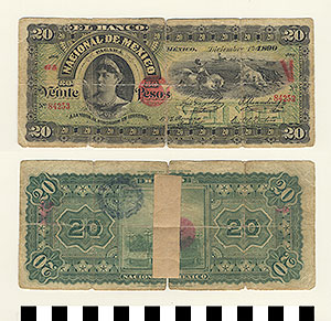 Thumbnail of Bank Note: Mexico, 20 Pesos (1992.23.1198)