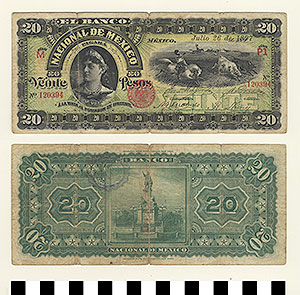 Thumbnail of Bank Note: Mexico, 20 Pesos (1992.23.1199)
