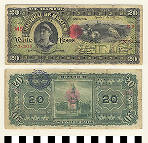 Thumbnail of Bank Note: Mexico, 20 Pesos (1992.23.1203)