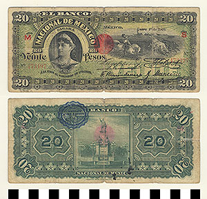 Thumbnail of Bank Note: Mexico, 20 Pesos (1992.23.1205)