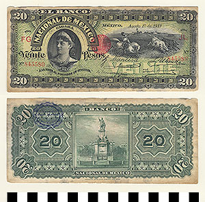 Thumbnail of Bank Note: Mexico, 20 Pesos (1992.23.1210)
