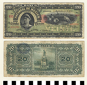 Thumbnail of Bank Note: Mexico, 20 Pesos (1992.23.1211)
