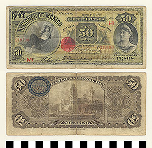 Thumbnail of Bank Note: Mexico, 50 Pesos (1992.23.1212)