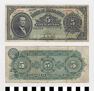 Thumbnail of Bank Note: Mexico, 5 Pesos (1992.23.1218)