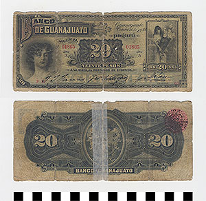 Thumbnail of Bank Note: Mexico, 20 Pesos (1992.23.1221)