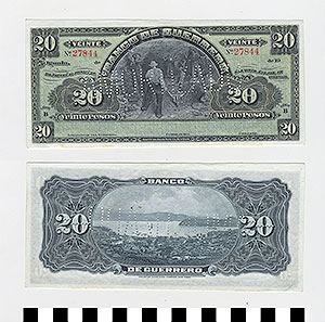 Thumbnail of Bank Note: Mexico, 20 Pesos (1992.23.1225)