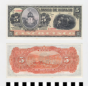 Thumbnail of Bank Note: Mexico, 5 Pesos (1992.23.1228)