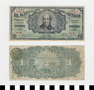 Thumbnail of Bank Note: Mexico, 1 Peso (1992.23.1233)