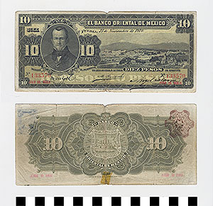 Thumbnail of Bank Note: Mexico, 10 Pesos (1992.23.1240)
