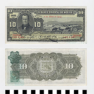 Thumbnail of Bank Note: Mexico, 10 Pesos (1992.23.1241)