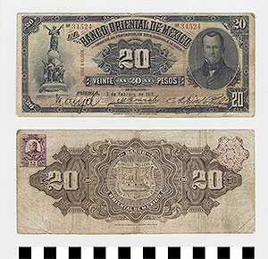 Thumbnail of Bank Note: Mexico, 20 Pesos (1992.23.1242)