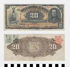Thumbnail of Bank Note: Mexico, 20 Pesos (1992.23.1243)