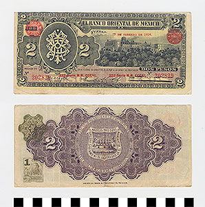 Thumbnail of Bank Note: Mexico, 2 Pesos (1992.23.1251)