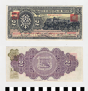 Thumbnail of Bank Note: Mexico, 2 Pesos (1992.23.1253)