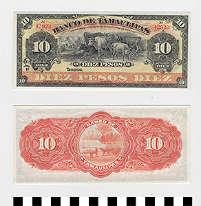 Thumbnail of Bank Note: Mexico, 10 Pesos (1992.23.1254)