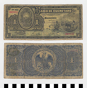Thumbnail of Bank Note: Mexico, 1 Peso (1992.23.1256)