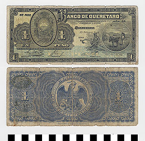 Thumbnail of Bank Note: Mexico, 1 Peso (1992.23.1258)