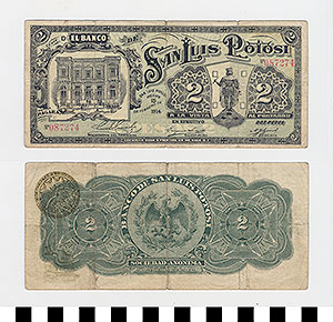 Thumbnail of Bank Note: Mexico, 2 Pesos (1992.23.1260)