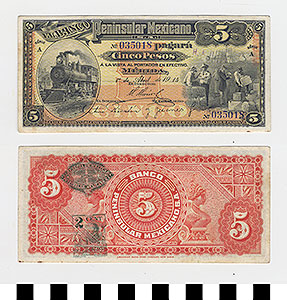 Thumbnail of Bank Note: Mexico, 5 Pesos (1992.23.1267)