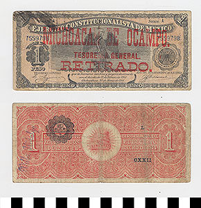 Thumbnail of Bank Note: Mexico, 1 Peso  (1992.23.1271)
