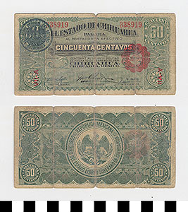 Thumbnail of Bank Note: Mexico, 50 Centavos (1992.23.1276)