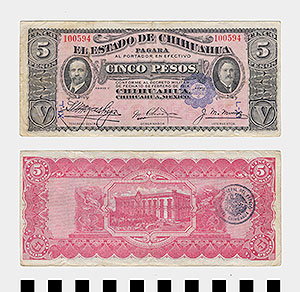 Thumbnail of Bank Note: Mexico, 5 Pesos (1992.23.1287)