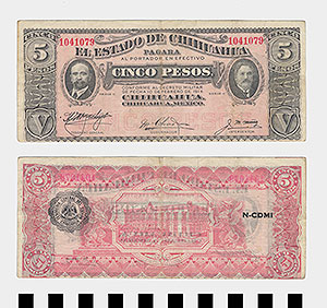 Thumbnail of Bank Note: Mexico, 5 Pesos (1992.23.1289)