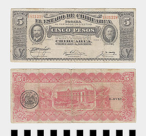 Thumbnail of Bank Note: Mexico, 5 Pesos (1992.23.1290)