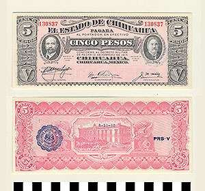 Thumbnail of Bank Note: Mexico, 5 Pesos (1992.23.1295)