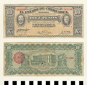 Thumbnail of Bank Note: Mexico, 10 Pesos (1992.23.1300)
