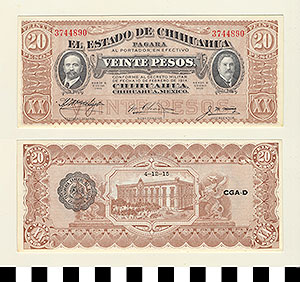 Thumbnail of Bank Note: Mexico, 20 Pesos (1992.23.1310)