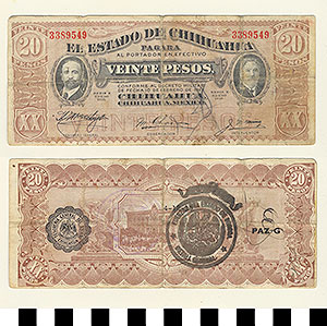 Thumbnail of Bank Note: Mexico, 20 Pesos (1992.23.1314)