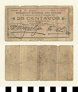 Thumbnail of Bank Note: Mexico, 25 Centavos (1992.23.1316)