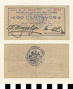 Thumbnail of Bank Note: Mexico, 50 Centavos (1992.23.1320)