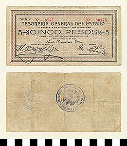 Thumbnail of Bank Note: Mexico, 5 Pesos (1992.23.1322)