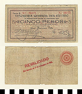Thumbnail of Bank Note: Mexico, 5 Pesos (1992.23.1323)