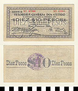 Thumbnail of Bank Note: Mexico, 10 Pesos (1992.23.1324)