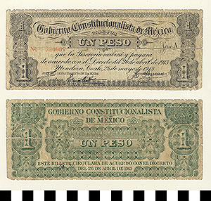 Thumbnail of Bank Note: Mexico, 1 Peso (1992.23.1327)