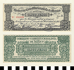 Thumbnail of Bank Note: Mexico, 5 Pesos (1992.23.1329)