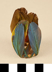 Thumbnail of Macaw Feather Headdress for Seated Male Figure (2008.12.0001E)
