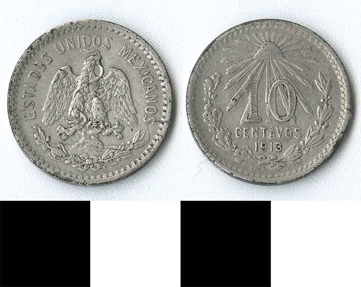 Thumbnail of Coin: Mexico, 10 Centavos  (1900.88.0008)