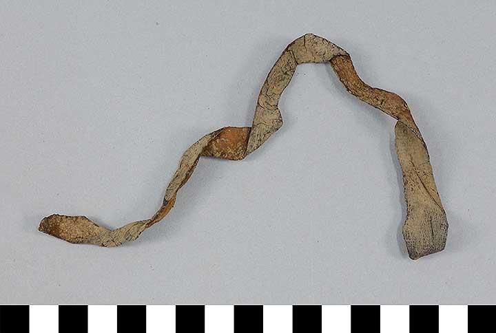 Thumbnail of Fragment of Toy Noisemaker or Top Spinner: Leather Ribbon (1914.05.0172B)